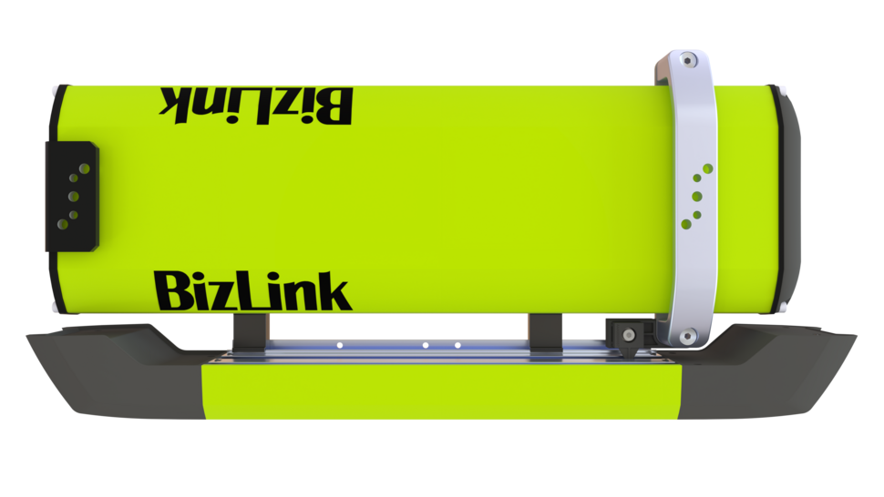 Top-down view of careDP installed on BizLink’s LSH 3 robotic dresspack, highlighting sensor placement